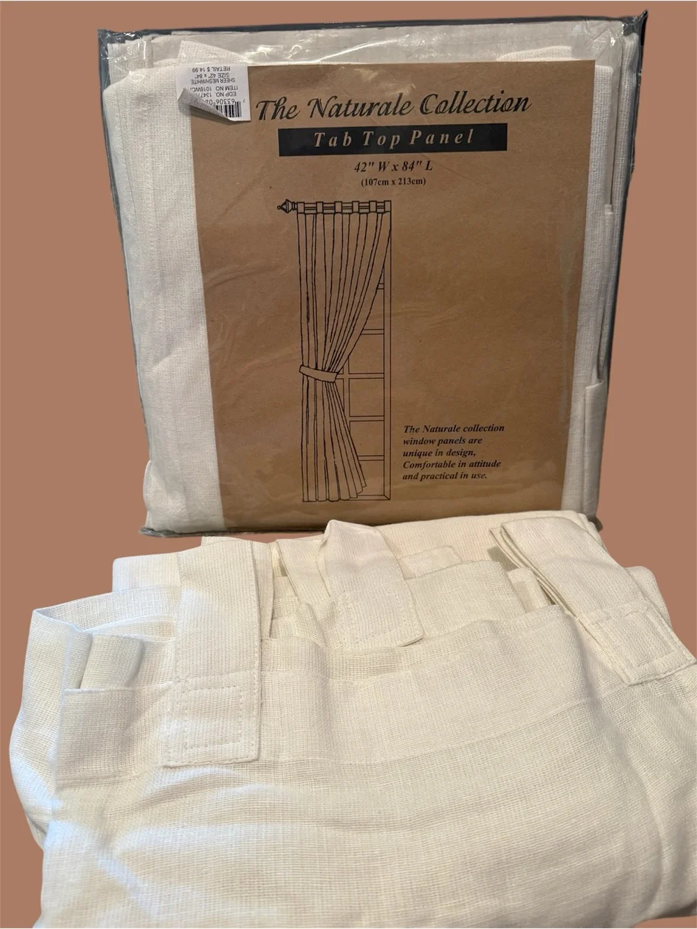The Naturale Collection Tab Top Curtain Panel Set 42